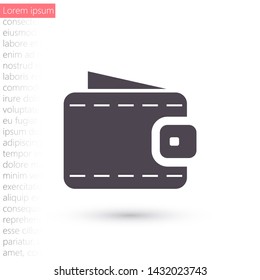 Vector icon purse 10 EPS . Lorem Ipsum Illustration design