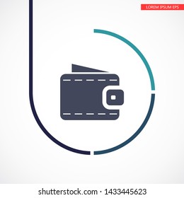 Vector icon purse 10 EPS . Lorem Ipsum Illustration design