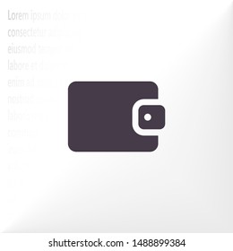 Vector icon purse 10 EPS . Lorem Ipsum Illustration design