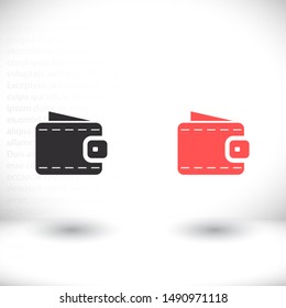 Vector icon purse 10 EPS . Lorem Ipsum Illustration design