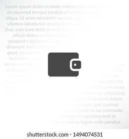 Vector icon purse 10 EPS . Lorem Ipsum Illustration design