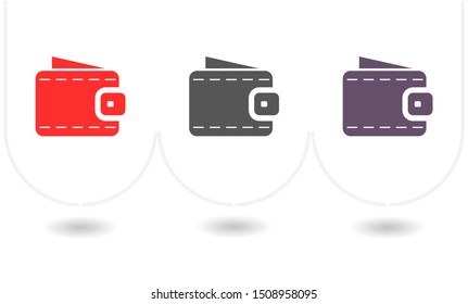 Vector icon purse 10 EPS . Lorem Ipsum Illustration design