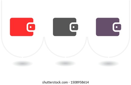 Vector icon purse 10 EPS . Lorem Ipsum Illustration design