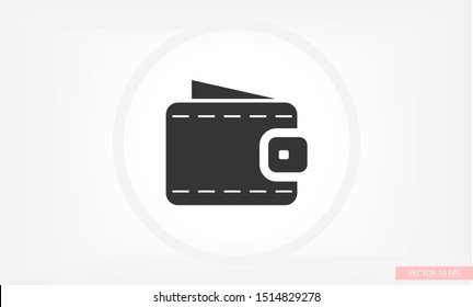 Vector icon purse 10 EPS . Lorem Ipsum Illustration design