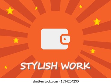 Vector icon purse 10 EPS . Lorem Ipsum Illustration design
