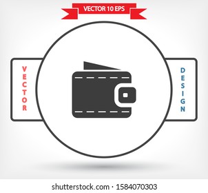Vector icon purse 10 EPS . Lorem Ipsum Illustration design