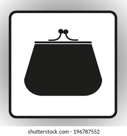 Vector icon Purse Vector illustration.