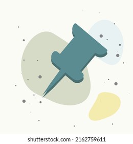 Pando de inserción de icono del vector. Ilustración de clavija sobre fondo multicolor. Capas agrupadas para una ilustración de edición sencilla. Por tu diseño.