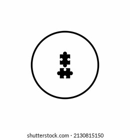 Vector Icon Puzzle, Filled With Data Marks, Solid Pictogram Based On White. Plugin Symbol, Illustration Logo.