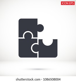 Vector icon puzzles 10 EPS