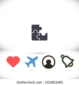 Vector icon puzzles 10 EPS
