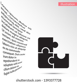 Vector icon puzzles 10 EPS . Lorem Ipsum Illustration design