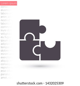 Vector icon puzzles 10 EPS . Lorem Ipsum Illustration design