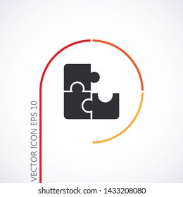 Vector icon puzzles 10 EPS . Lorem Ipsum Illustration design