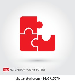 Vector icon puzzles 10 EPS . Lorem Ipsum Illustration design