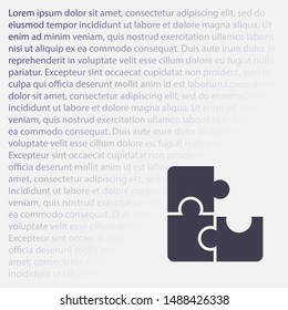 Vector icon puzzles 10 EPS . Lorem Ipsum Illustration design