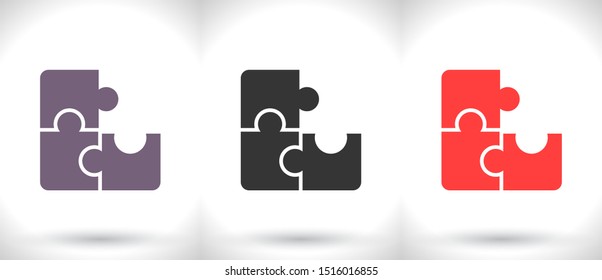 Vector icon puzzles 10 EPS . Lorem Ipsum Illustration design