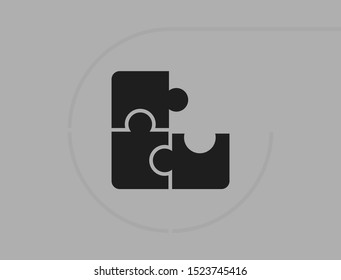 Vector icon puzzles 10 EPS . Lorem Ipsum Illustration design