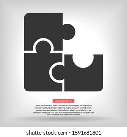 Vector icon puzzles 10 EPS . Lorem Ipsum Illustration design