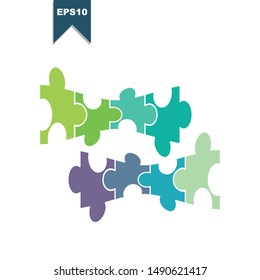 Vector icon puzzles EPS10 Illustration design