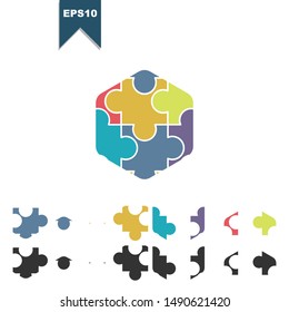 Vector icon puzzles EPS10 Illustration design