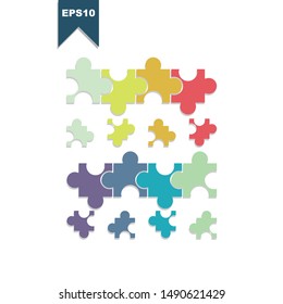 Vector icon puzzles EPS10 Illustration design