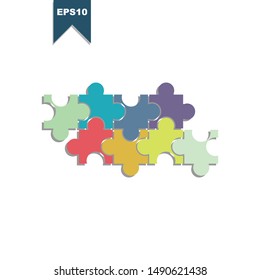 Vector icon puzzles EPS10 Illustration design