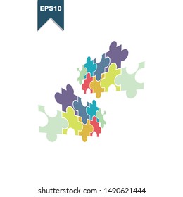 Vector icon puzzles EPS10 Illustration design