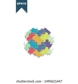Vector icon puzzles EPS10 Illustration design