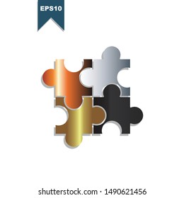 Vector icon puzzles EPS10 Illustration design