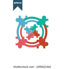 Vector icon puzzles EPS10 Illustration design