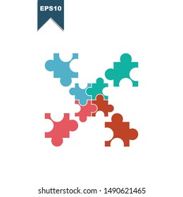 Vector icon puzzles EPS10 Illustration design
