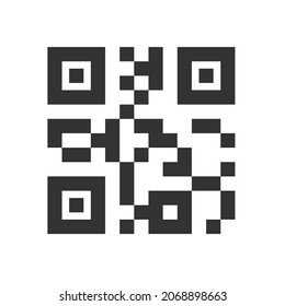 Vector icon of the QR code. Simple flat design for a logo, a sticker for your site or application