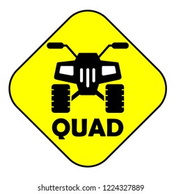 vector icon of quad offroad all wheel