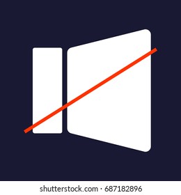 Vector icon quiet, no sound.