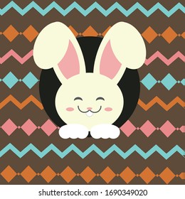 vector icon of rabbit for easter