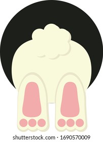vector icon of rabbit for easter on transparent background