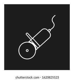 vector icon, radial saw shape tool