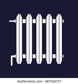 Vector icon of radiator, battery for room heating