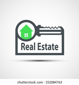 Vector icon of real estate