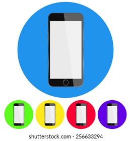 Vector icon of realistic phone.