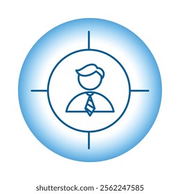 Vector icon for recruitment. An illustration representing HR, employee selection, and career opportunities.
