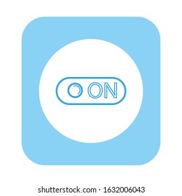 vector icon, rectangular shaped on button