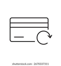 A vector icon of recurring or scheduled payments with dollar sign and arrow loop, created in line style with editable stroke