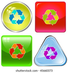 vector icon of recycle symbol