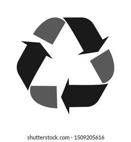 vector icon Recycled sign with white background.