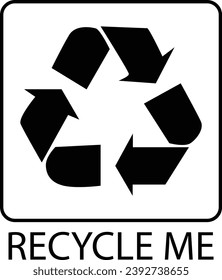 vector icon or recycling sign