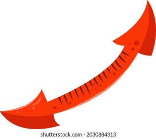 vector icon red arrow in two directions