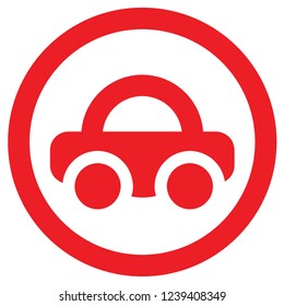 vector icon red colour simple car