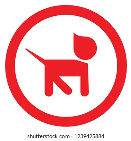 vector icon red colour simple cat